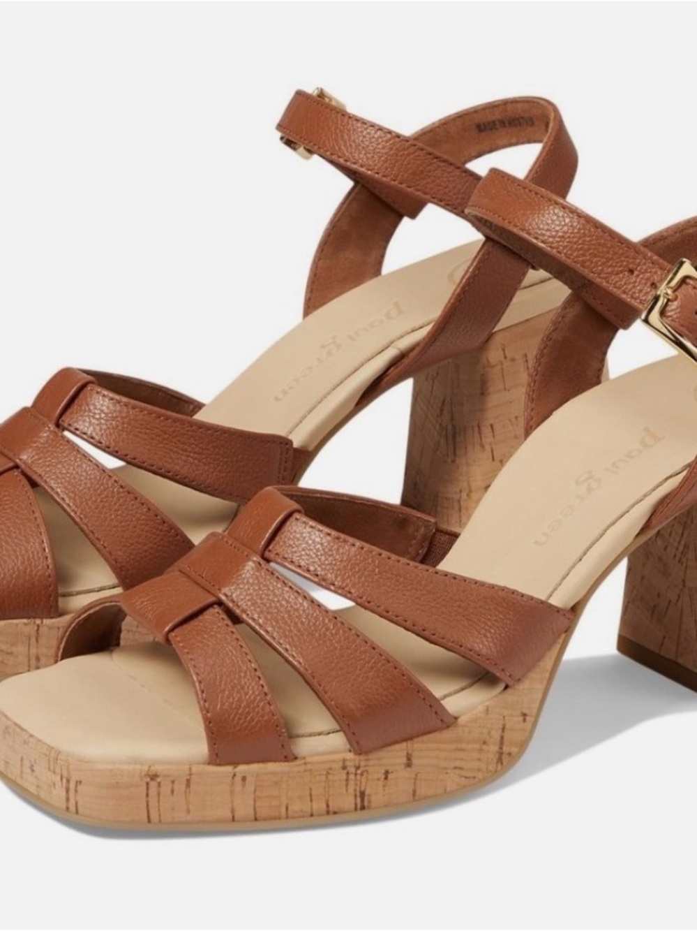 Paul Green Tina Sandals Cognac Strappy size 7/UK4.5 IMMACULATE $429